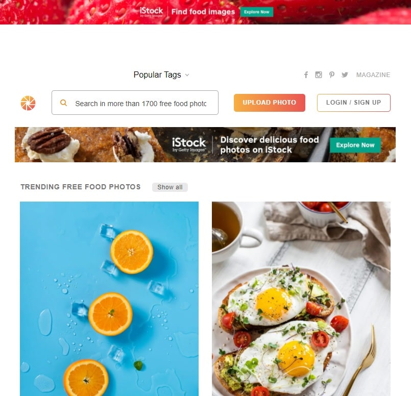 foodiesfeed site imagens grátis