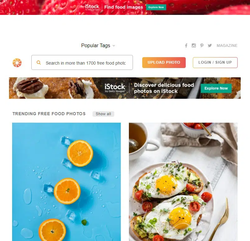 foodiesfeed site imagens grátis