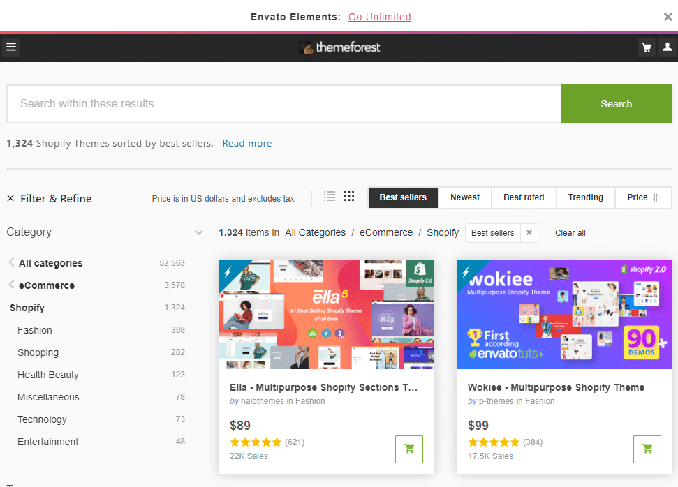 templates para e-commerce