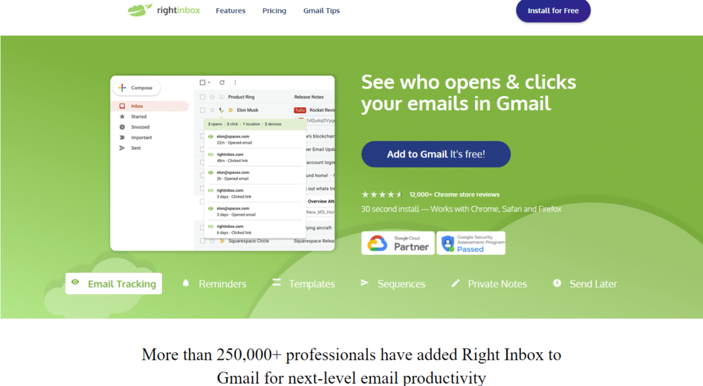 RightInbox | 5 melhores extensões do Gmail