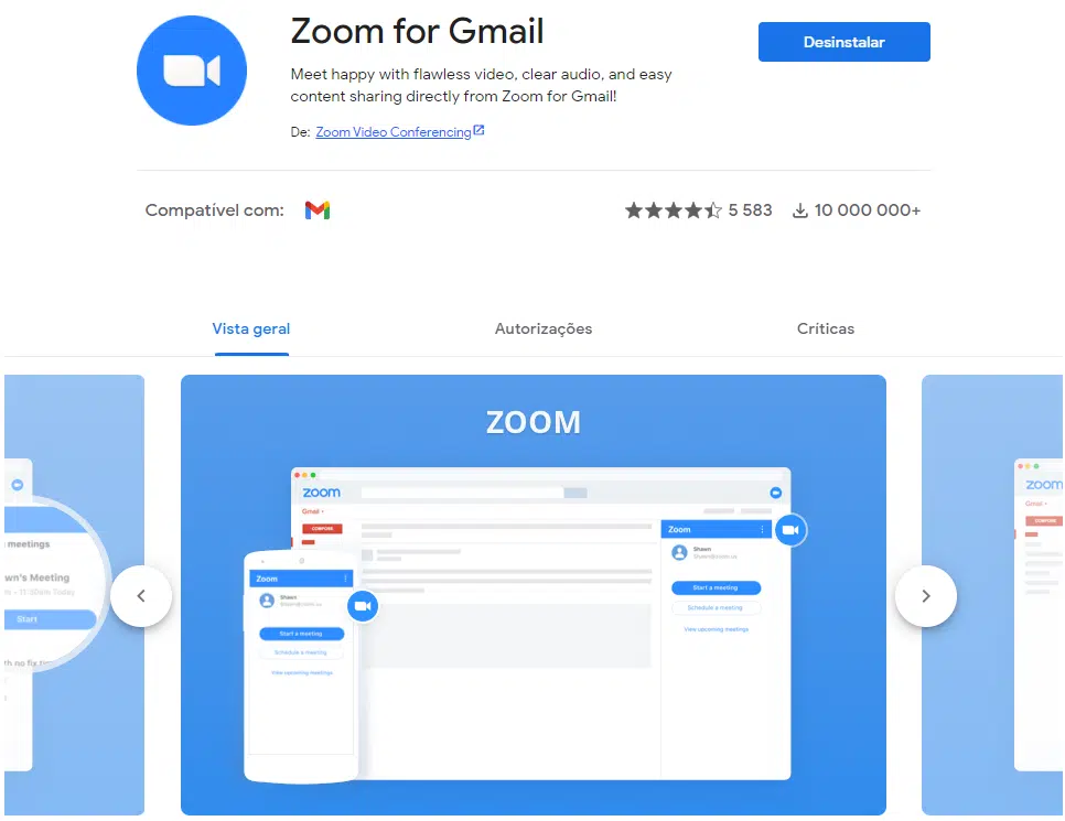 Zoom + Gmail | 5 melhores extensões do Gmail 