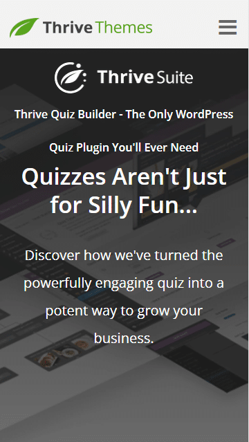 Thrive Quiz Builder é um plug-in WordPress fácil de usar que permite criar quiz 