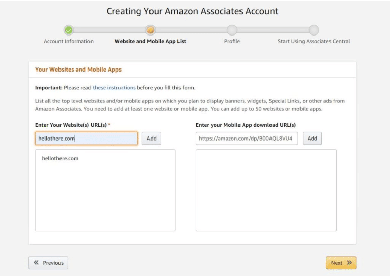 afiliado da Amazon - conta